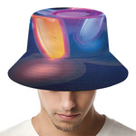 Light Up Bowling Pins Print Bucket Hat