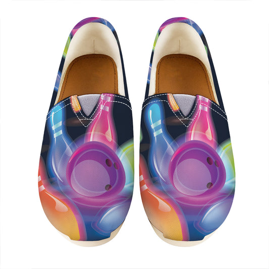 Light Up Bowling Pins Print Casual Shoes
