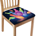 Light Up Bowling Pins Print Chair Cushion Cover