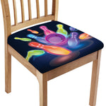 Light Up Bowling Pins Print Chair Cushion Cover