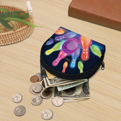 Light Up Bowling Pins Print Coin Purse