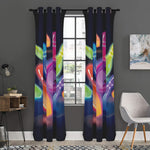 Light Up Bowling Pins Print Curtain