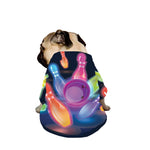 Light Up Bowling Pins Print Dog Zip Up Jacket