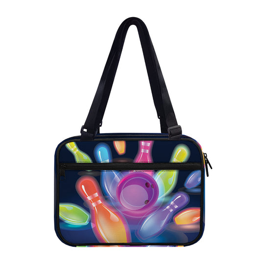Light Up Bowling Pins Print Double Strap Bible Bag