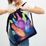 Light Up Bowling Pins Print Drawstring Backpack