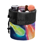 Light Up Bowling Pins Print Drawstring Makeup Bag