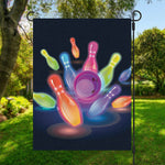 Light Up Bowling Pins Print Garden Flag