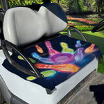 Light Up Bowling Pins Print Golf Cart Seat Cover