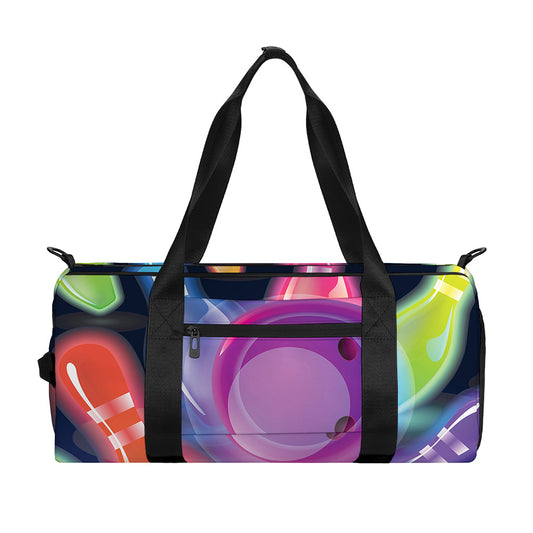 Light Up Bowling Pins Print Gym Bag