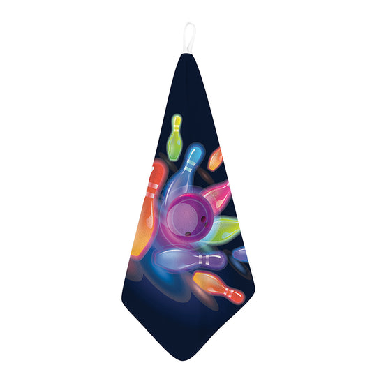 Light Up Bowling Pins Print Hand Towel
