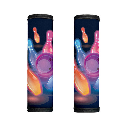 Light Up Bowling Pins Print Handle Covers