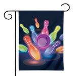 Light Up Bowling Pins Print House Flag