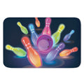 Light Up Bowling Pins Print Indoor Door Mat