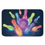 Light Up Bowling Pins Print Indoor Door Mat