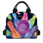 Light Up Bowling Pins Print Insulated Lunch Bag