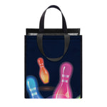 Light Up Bowling Pins Print Insulated Lunch Tote