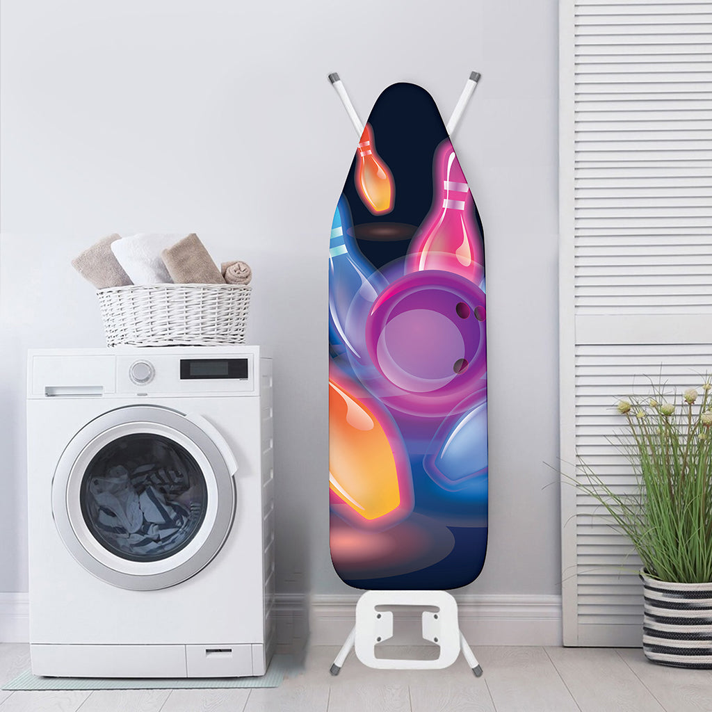 Light Up Bowling Pins Print Ironing Board Cover