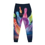 Light Up Bowling Pins Print Jogger Pants