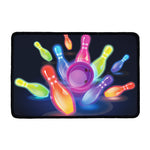 Light Up Bowling Pins Print Kitchen Mat