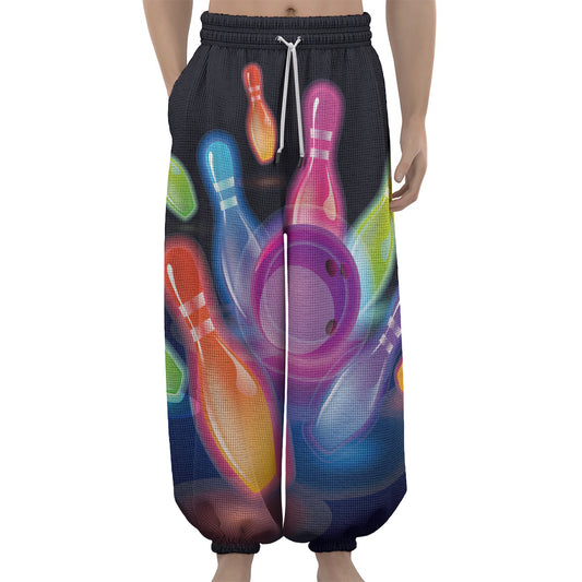 Light Up Bowling Pins Print Lantern Pants