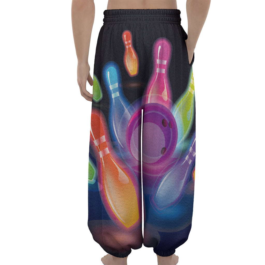 Light Up Bowling Pins Print Lantern Pants
