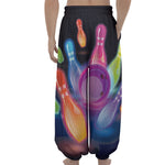 Light Up Bowling Pins Print Lantern Pants