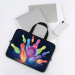 Light Up Bowling Pins Print Laptop Sleeve With Handle