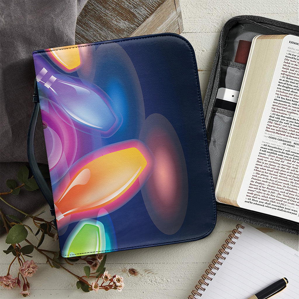 Light Up Bowling Pins Print Leather Bible Cover