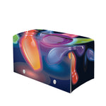 Light Up Bowling Pins Print Leather Tissue Box Cover