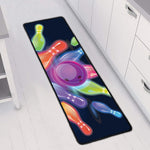 Light Up Bowling Pins Print Long Kitchen Mat