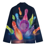 Light Up Bowling Pins Print Men's Blazer