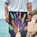 Light Up Bowling Pins Print Men's Cargo Shorts