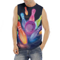 Light Up Bowling Pins Print Men's Fitness Tank Top