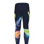 Light Up Bowling Pins Print Men's leggings