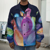 Light Up Bowling Pins Print Men's Shirt Jacket