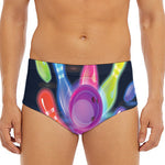 Light Up Bowling Pins Print Men's Triangle Swim Briefs