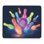 Light Up Bowling Pins Print Mouse Pad