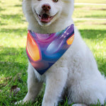 Light Up Bowling Pins Print Over The Collar Dog Bandana