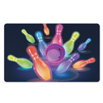 Light Up Bowling Pins Print Polyester Doormat