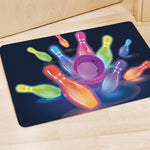 Light Up Bowling Pins Print Polyester Doormat