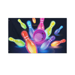 Light Up Bowling Pins Print Polyester Flag