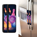 Light Up Bowling Pins Print Refrigerator Handle Covers