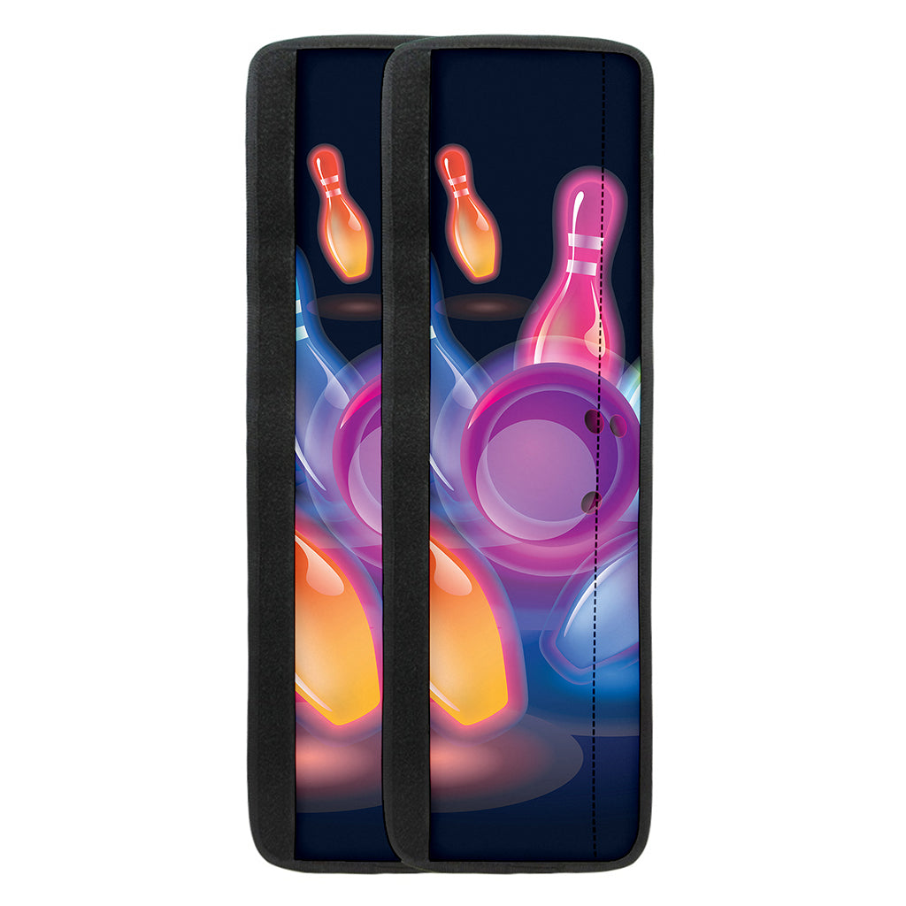 Light Up Bowling Pins Print Refrigerator Handle Covers