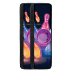 Light Up Bowling Pins Print Refrigerator Handle Covers