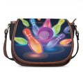 Light Up Bowling Pins Print Saddle Bag