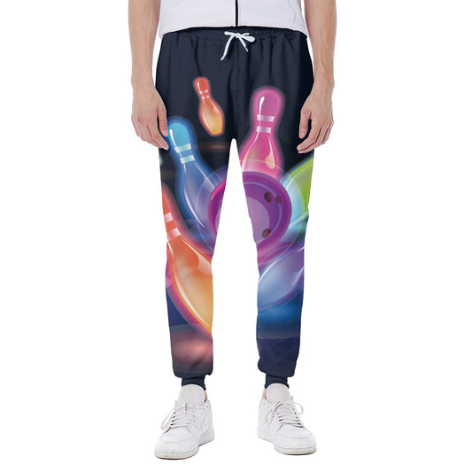Light Up Bowling Pins Print Scuba Joggers