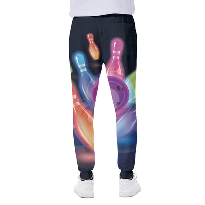 Light Up Bowling Pins Print Scuba Joggers