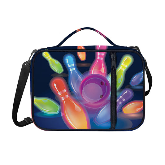 Light Up Bowling Pins Print Shoulder Strap Bible Bag