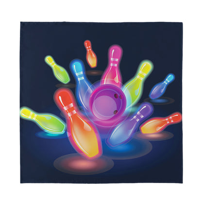 Light Up Bowling Pins Print Silk Bandana