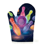 Light Up Bowling Pins Print Single Oven Mitt